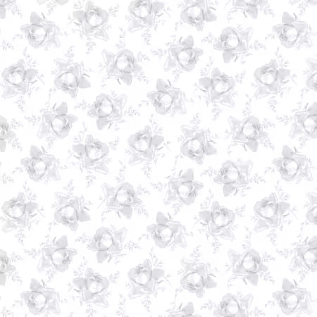 Quilter's Flour Stylized Rose White