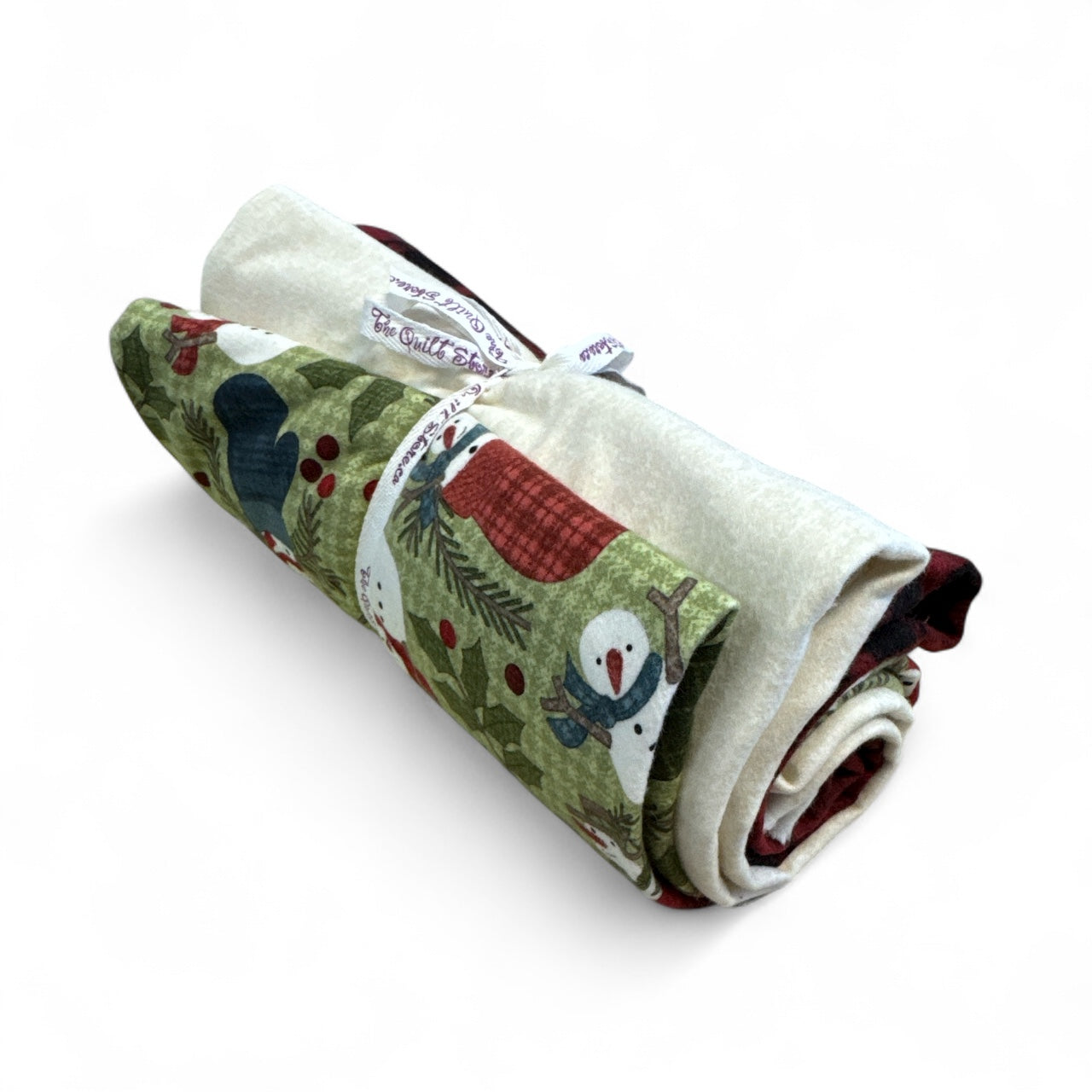 3 Metre Fabric Bundle - Holly Jolly Flannel Snowman