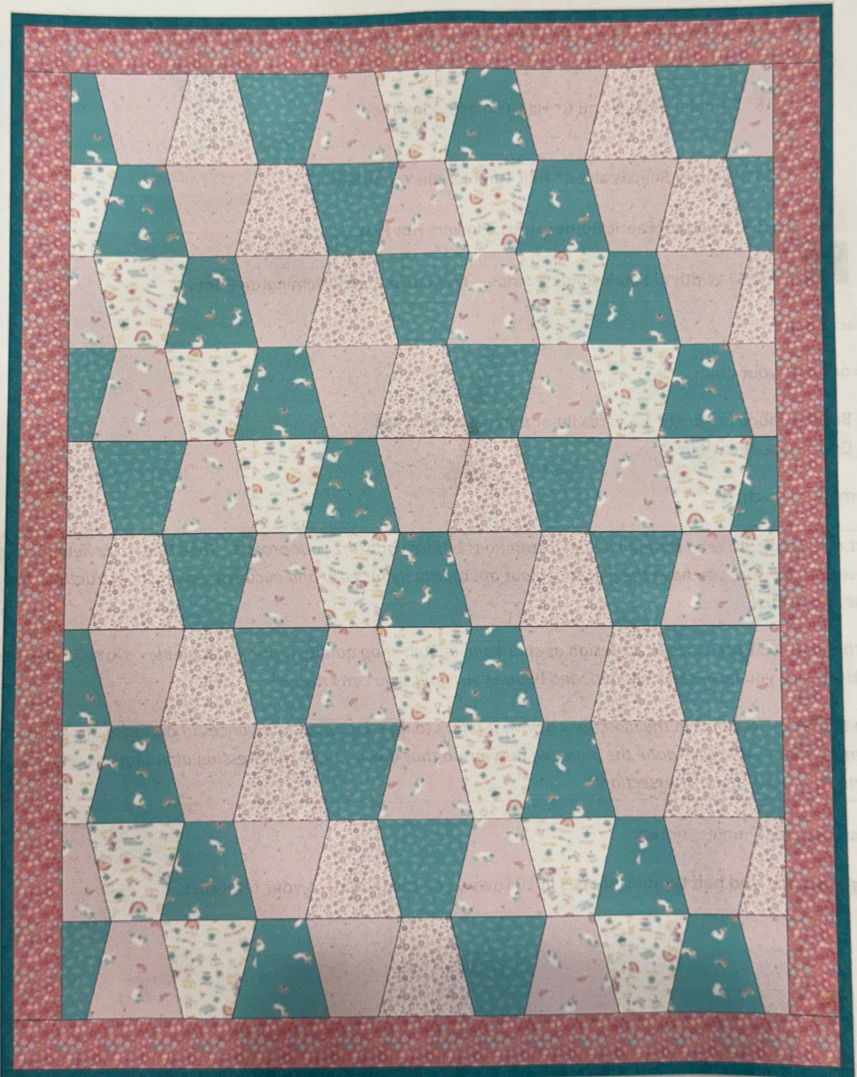 Unicorn Kingdom Tumbler Crib Quilt Kit