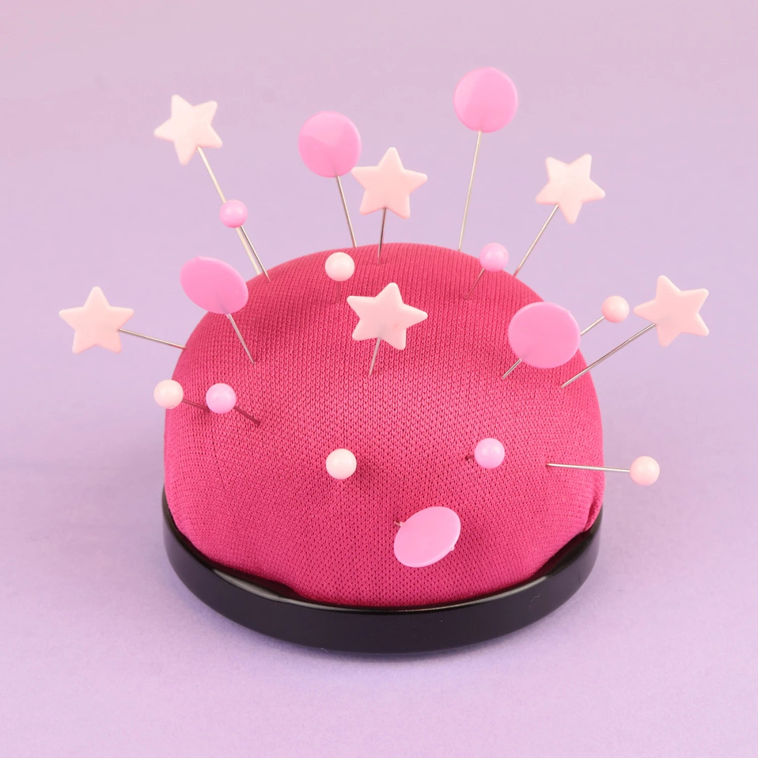 Plastic Head Pins 1-1/2in Pastel Fuchsia 100ct