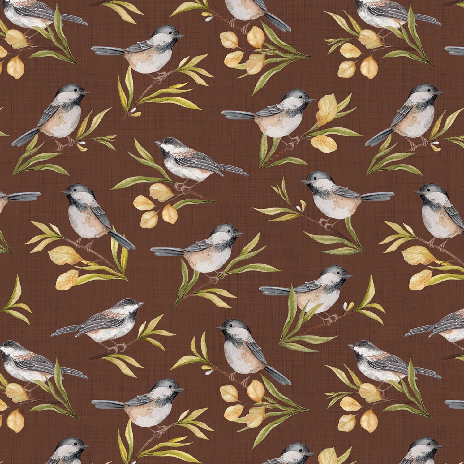 Chickadee Charm Brown Birds