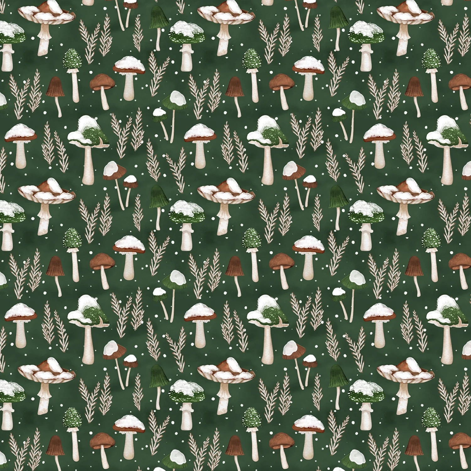 Woodland Green Mushrooms