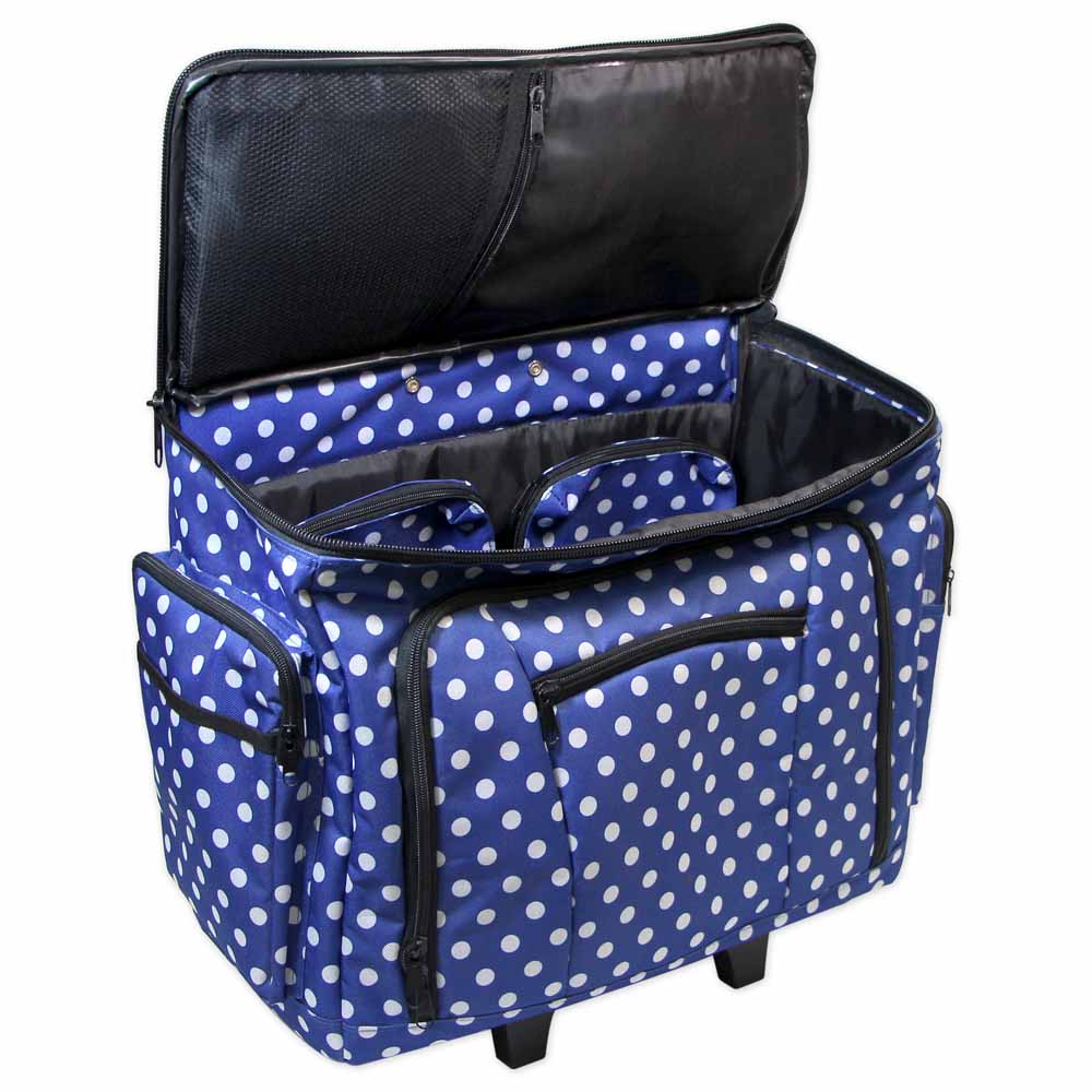 VIVACE Sewing Machine Trolley - Blue Polka Dots