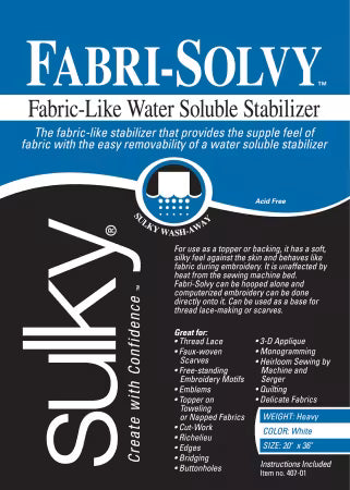 Fabri-Solvy Washaway Stabilizer - Heavy
