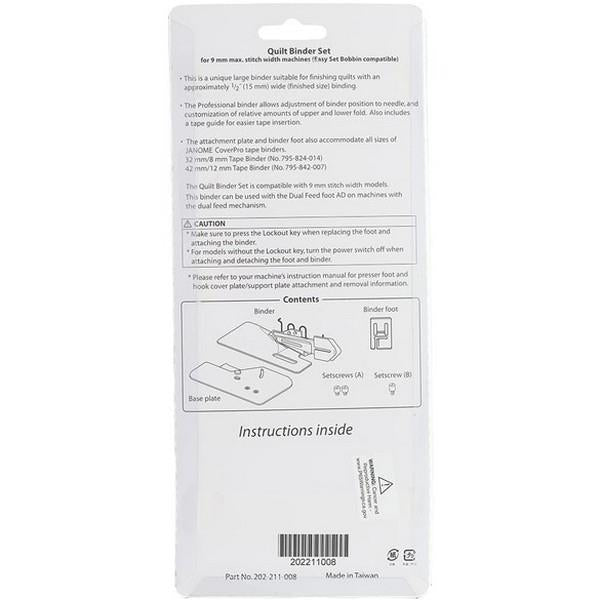 Janome Quilt Binder Set