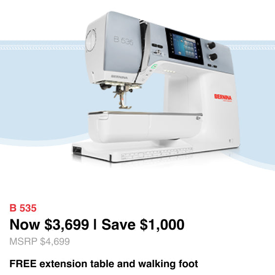 BERNINA 535 - Free Walking Foot & Extension Table !!