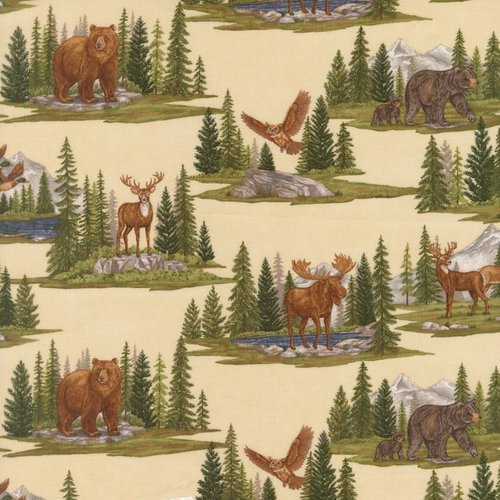Northwoods Lodge Northwoods Allover Landscape and Nature - Multi