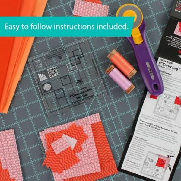 Creative Grids 4" Curvy Log Cabin Trim Tool at The Quilt Store