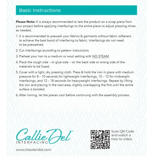 Callie Del Woven Cotton Interfacing (CD101)
