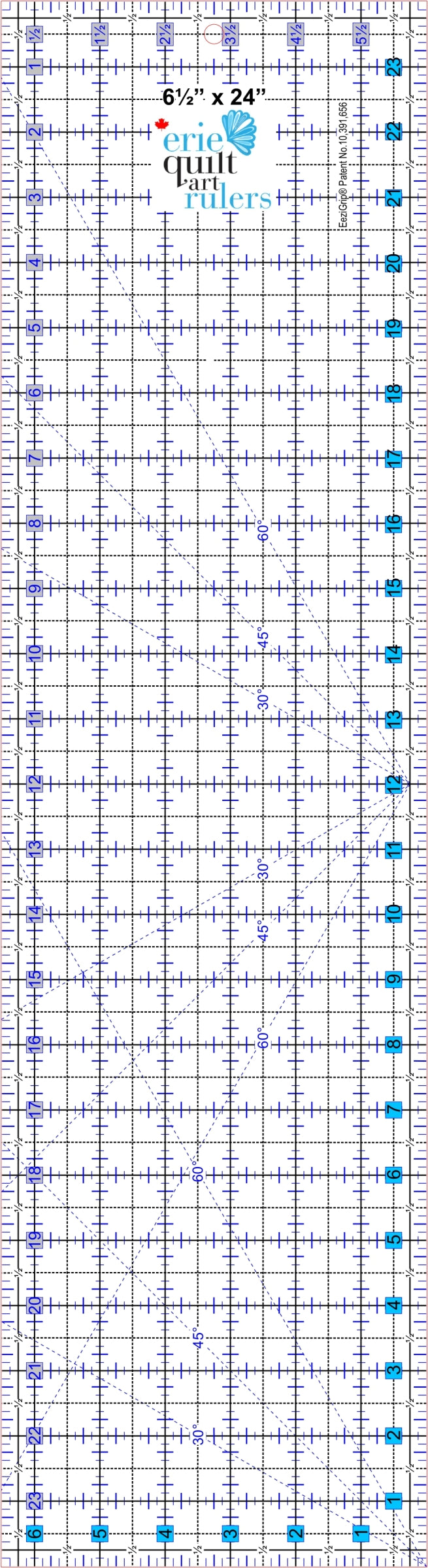 Erie Quilt Art 6.5" x 24" Non-Slip Quilting Ruler