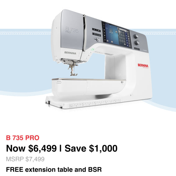 BERNINA 735QE Pro - Free Stitch Regulator!!!