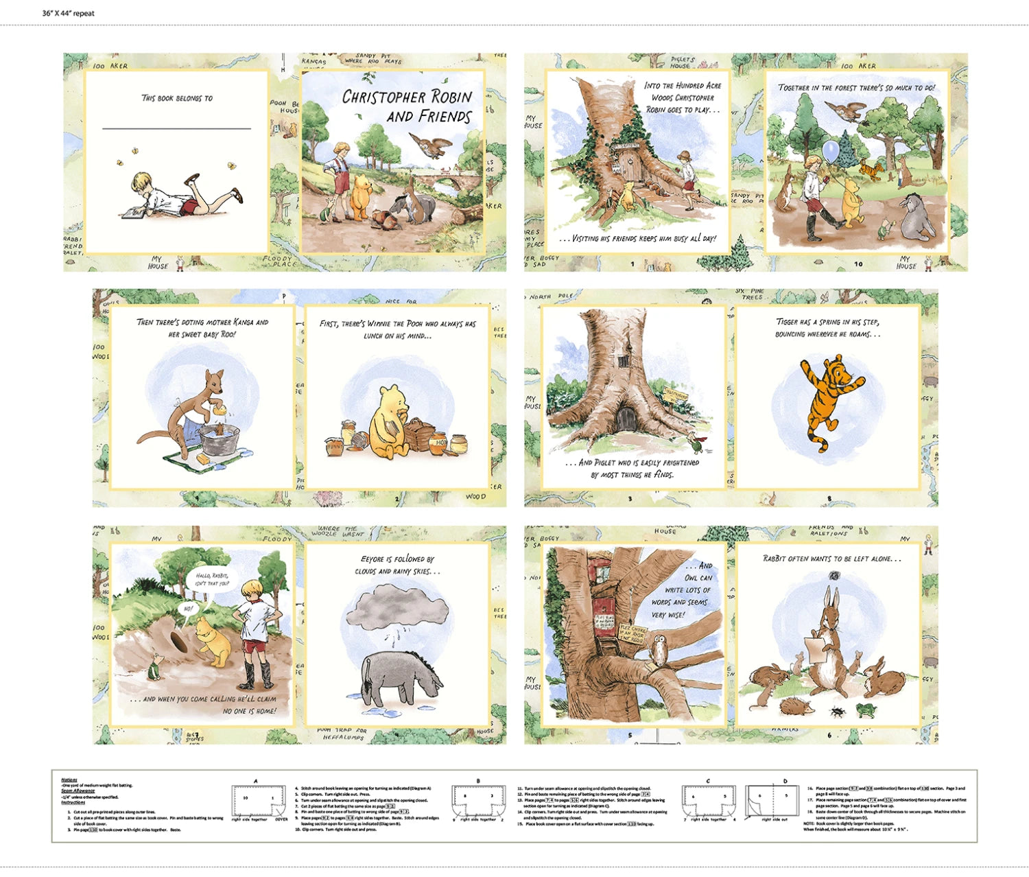 Winnie The Pooh Book Panel