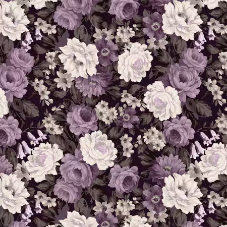 Blackberry Bramble Packed Floral Purple Multi