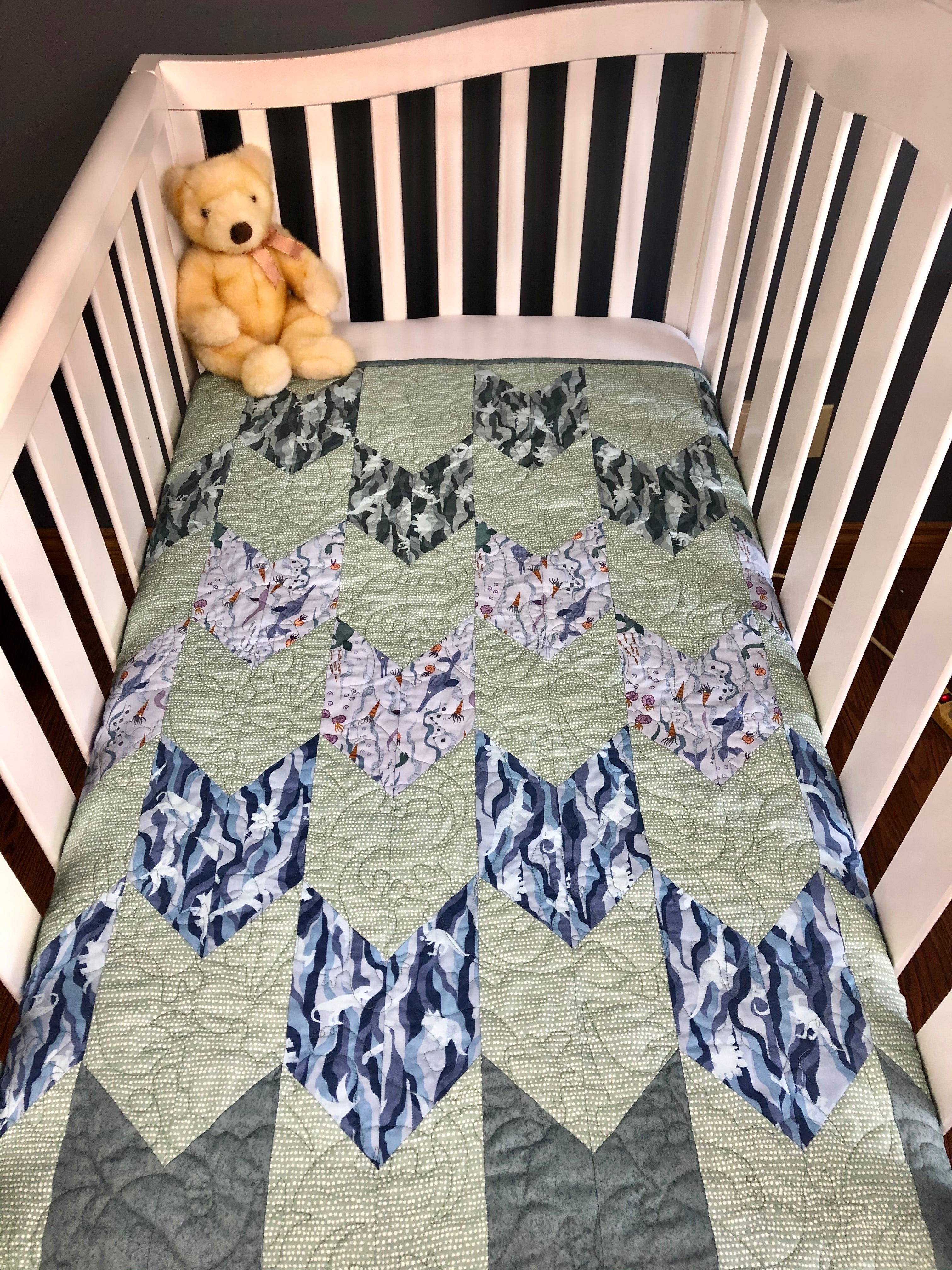 Chevron Dinosaur - Quilt Kit