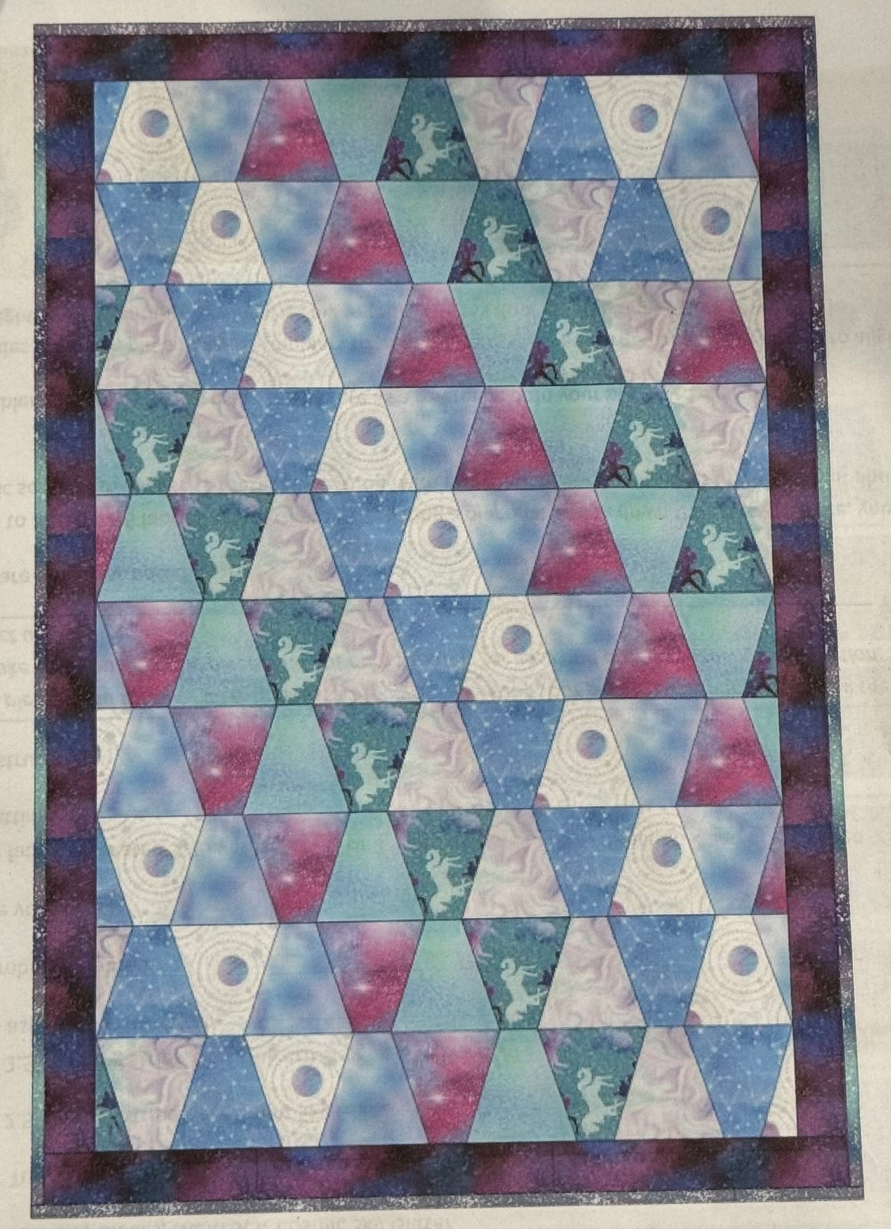 Starlight Unicorn Glitter Lap Quilt Kit
