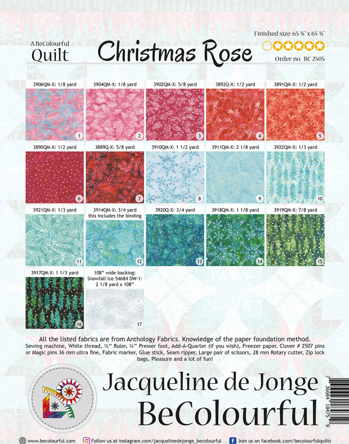 Christmas Rose Pattern