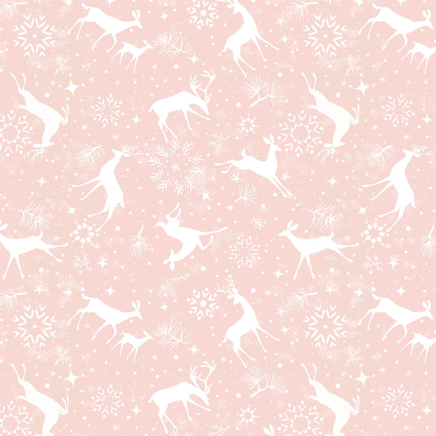 Christmas Magic Deer Silhouettes - Pink