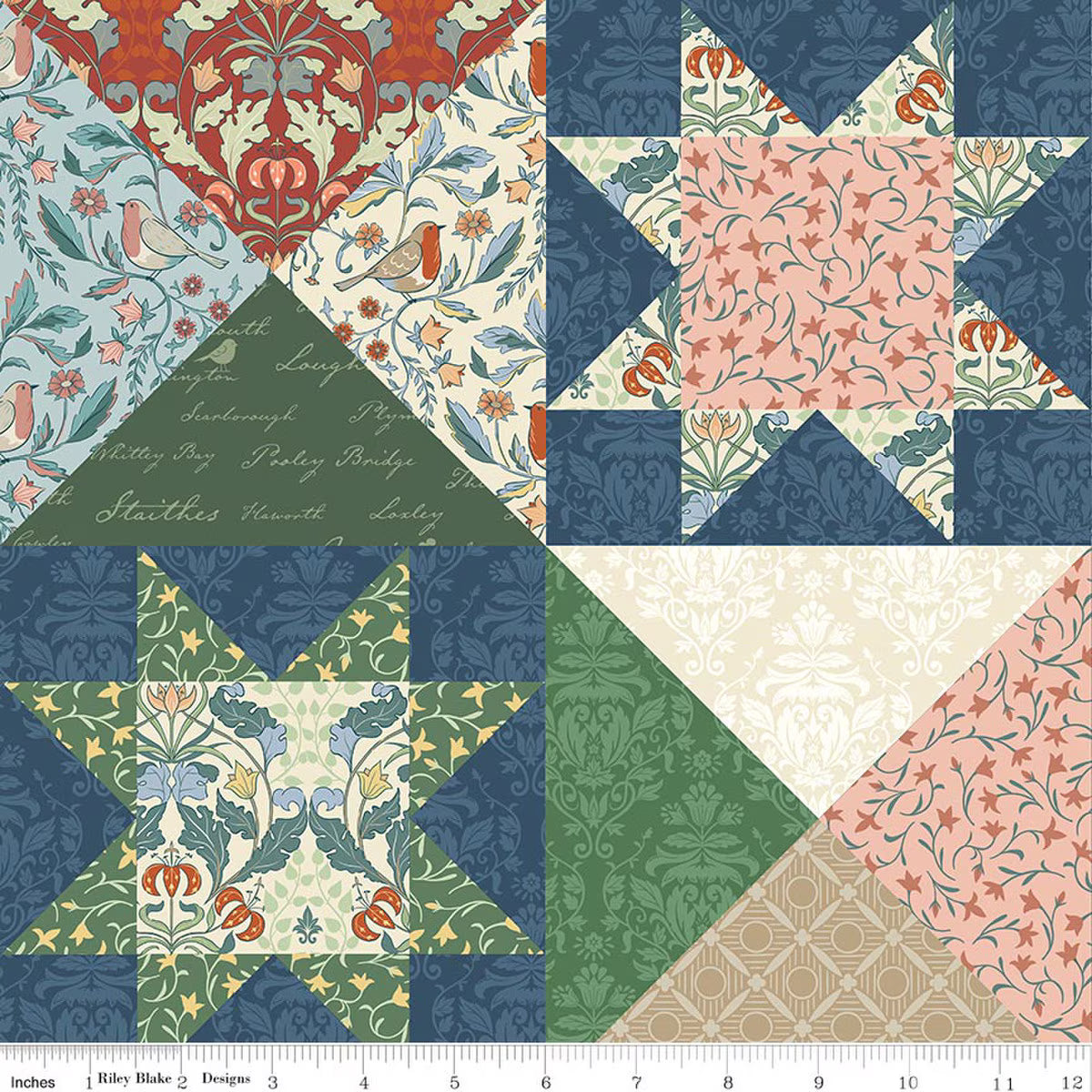 Ambleside Multi Quilt Block - Cheater Print