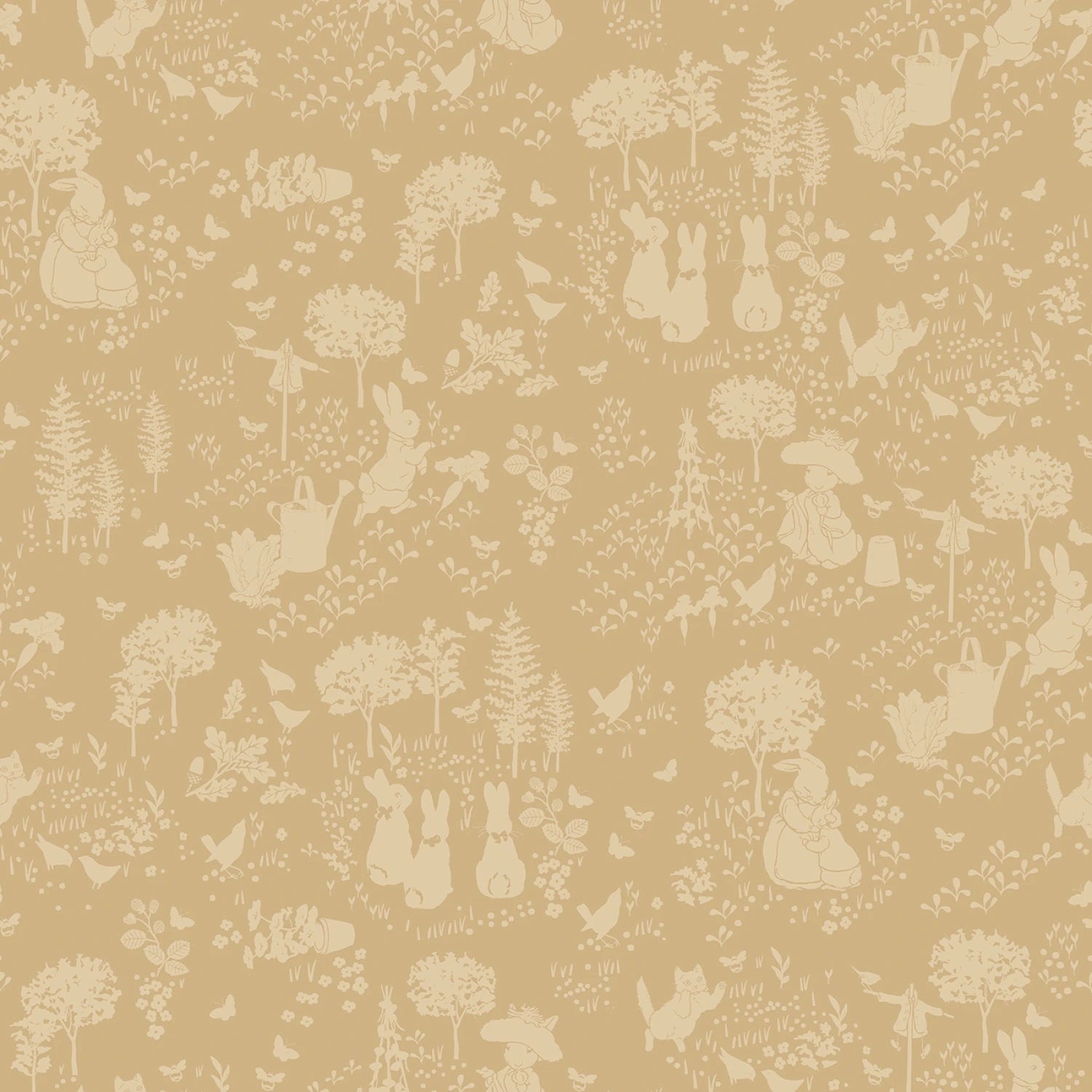 Peter Rabbit and Benjamin Bunny Tonal Garden Tan