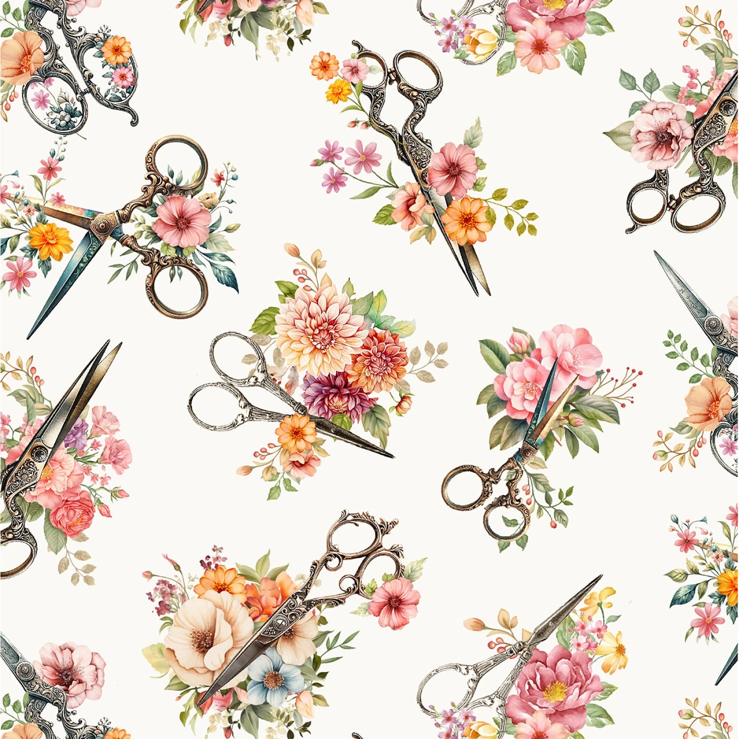 Happy Place Floral Scissors