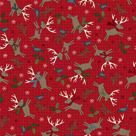 Holly Jolly Flannel Red Deer