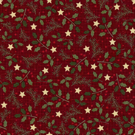 Holly Jolly Flannel Red Holly