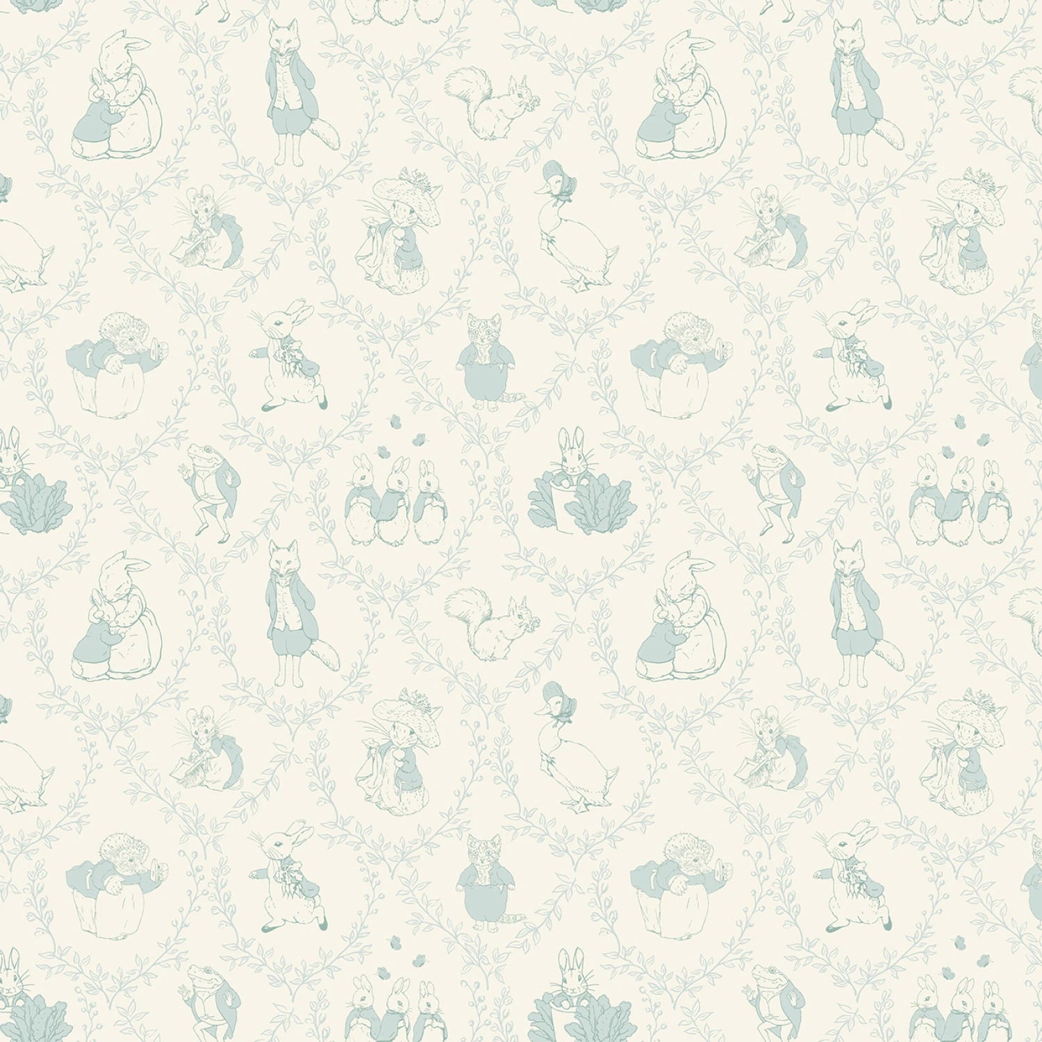 Peter Rabbit & Friends Toile Cloud/Blue Flannel