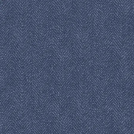 Woolies Flannel Navy Herringbone