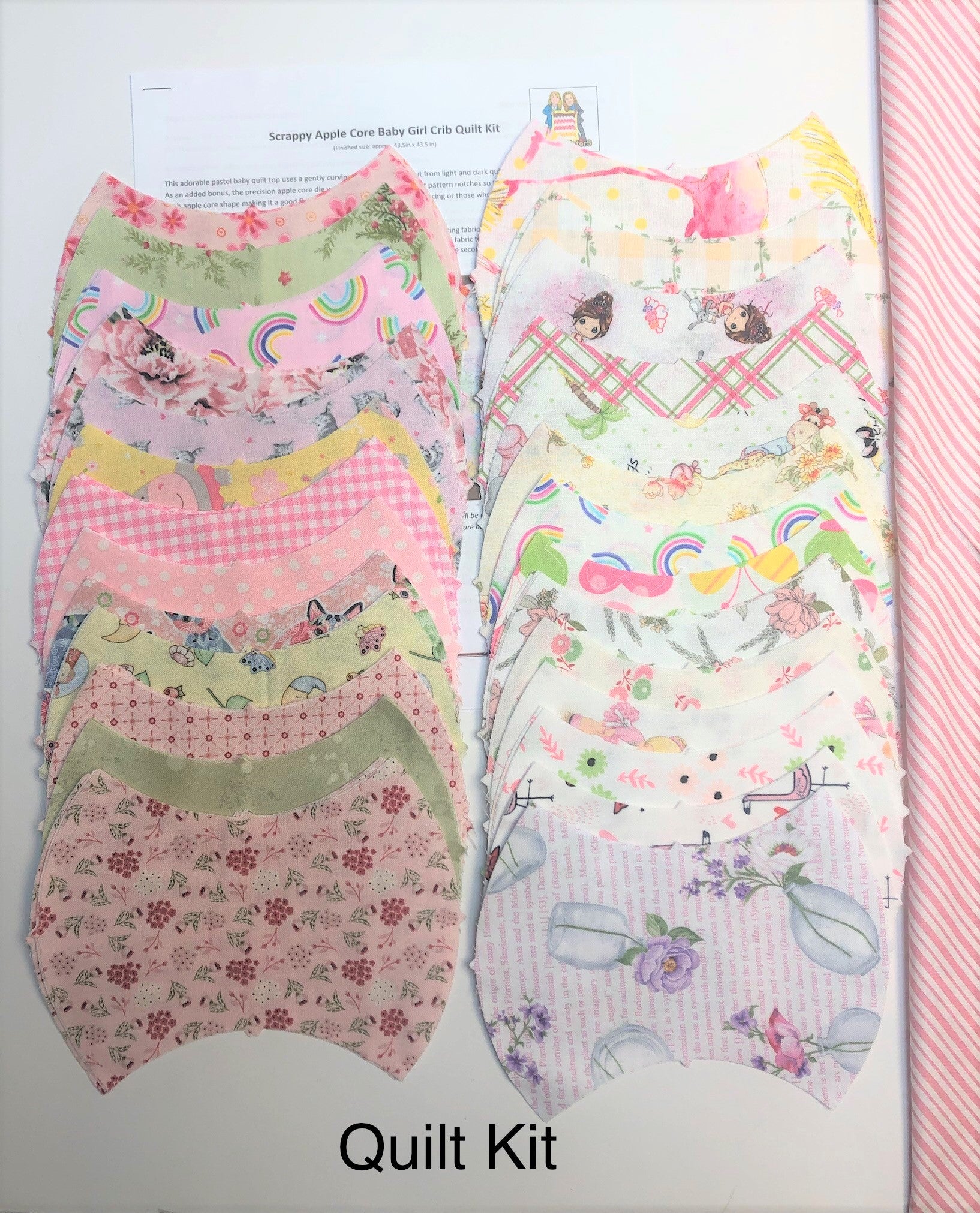 Scrappy Apple Core Baby Girl - Quilt Kit