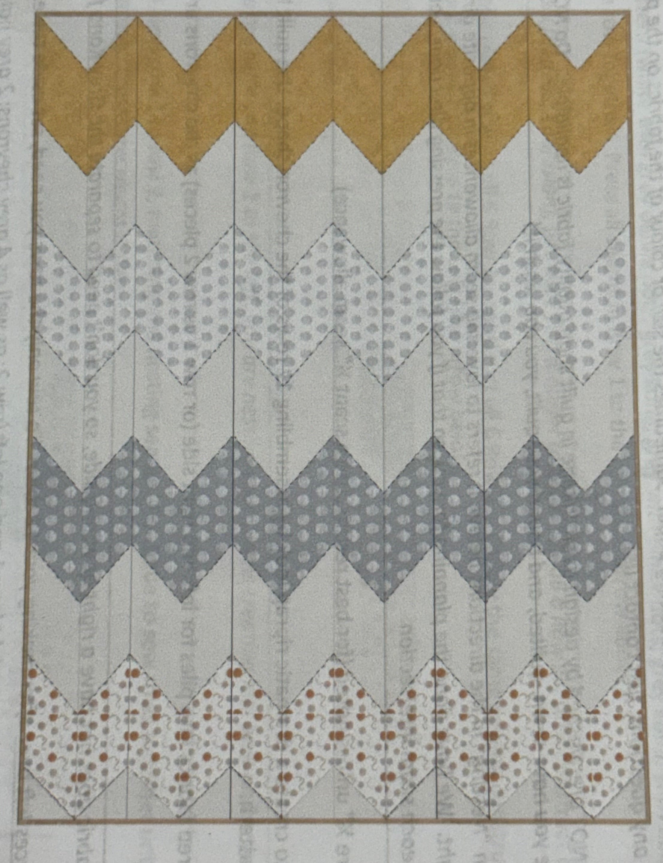 Stars and Dots Chicken Scratch Chevron Quilt Kit