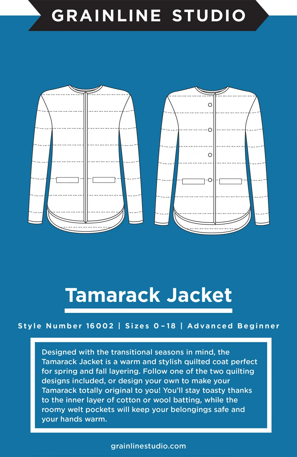 Tamarack Jacket Pattern (0-18)