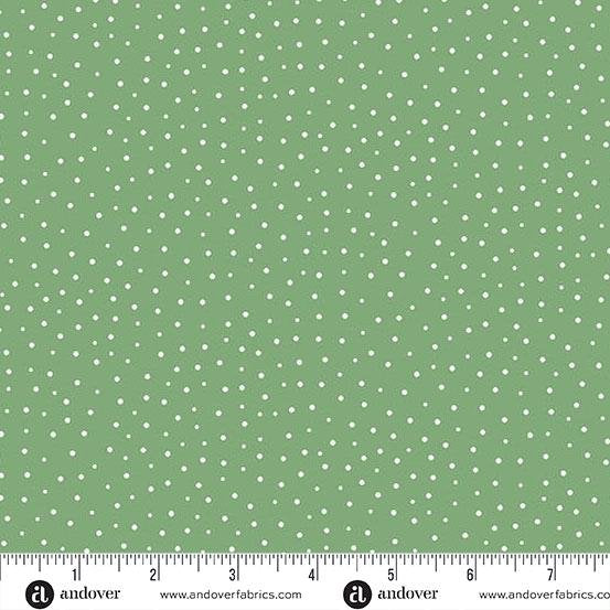 Sunny Honey Dancing Dots Green