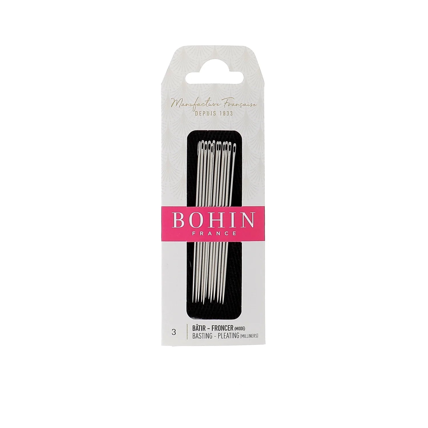 Bohin Milliners Basting Needles No 9