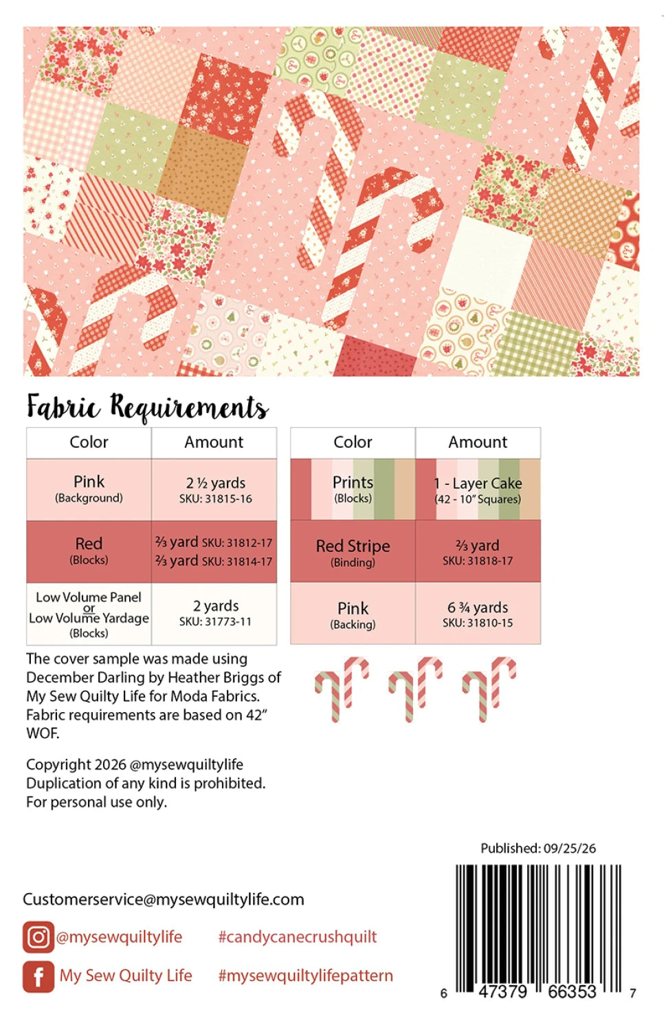 Candy Cane Crush Pattern