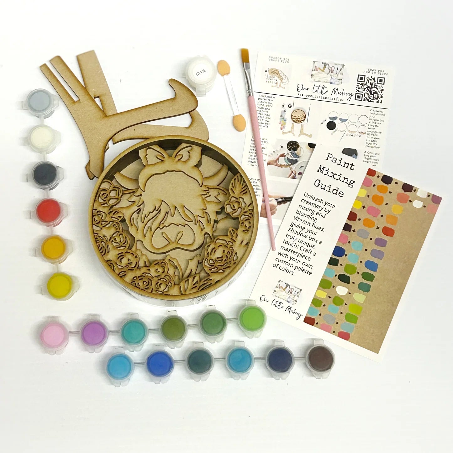 Highland Heifer Paint by Layers Kit