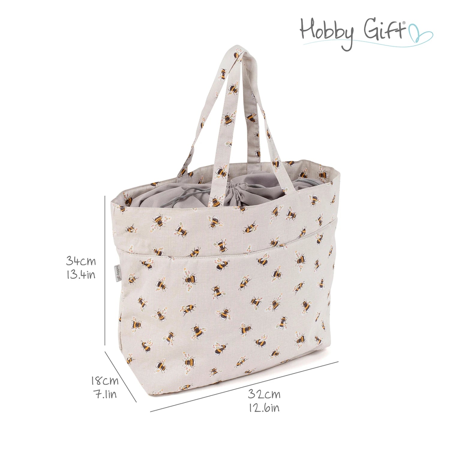 Drawstring Bee Tote Bag