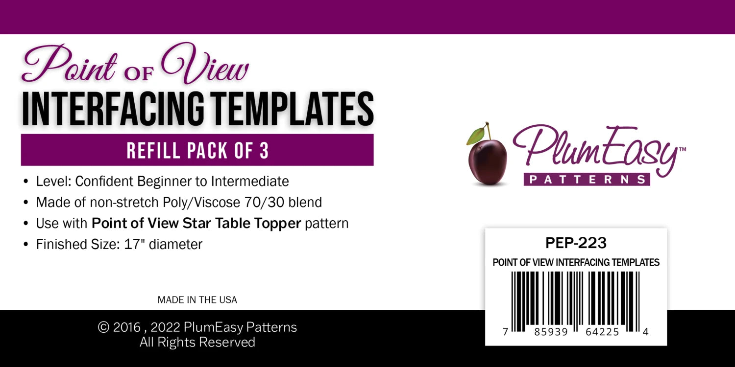 Folded Star Table Topper Interfacing Template