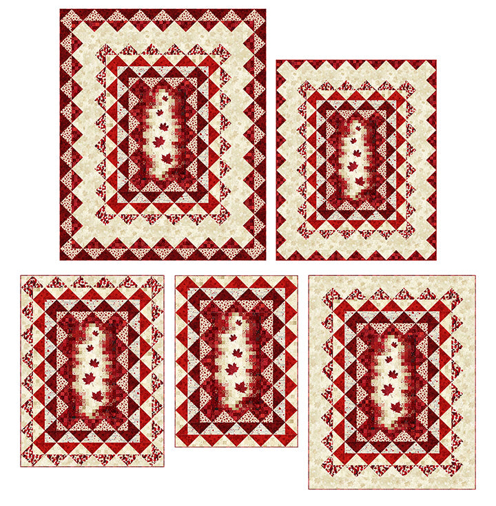 Ripple Effect Stonehenge Oh Canada Throw Quilt Kit