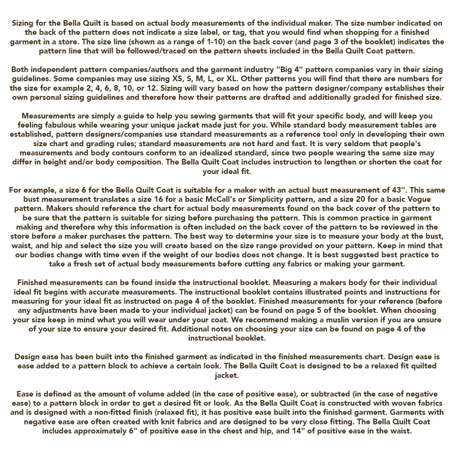 BELLA Quilt Coat Pattern