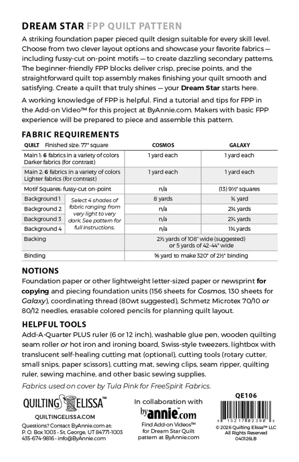 Dream Star - Quilt Pattern