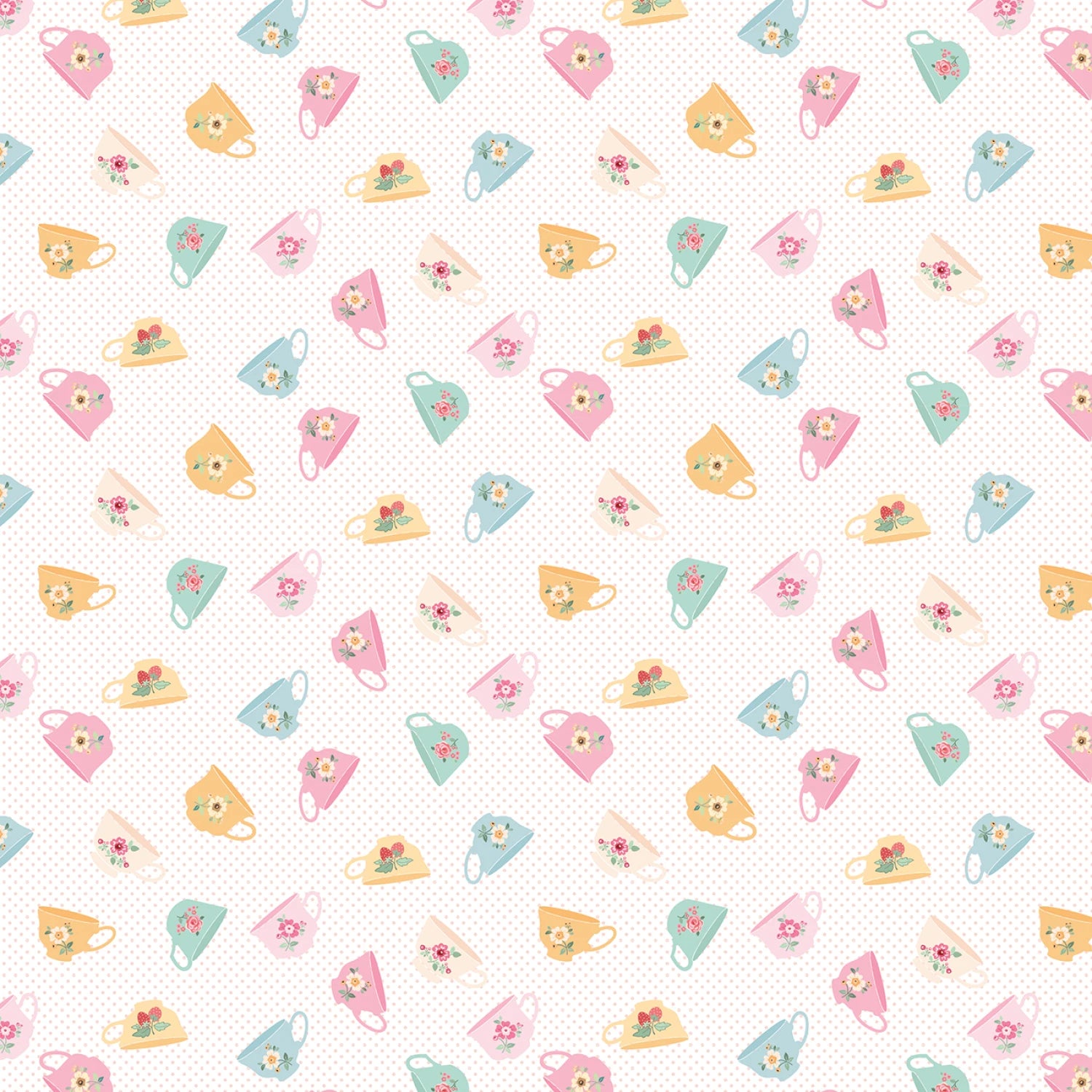 Rosy Cheeks Good Morning Tea Cups