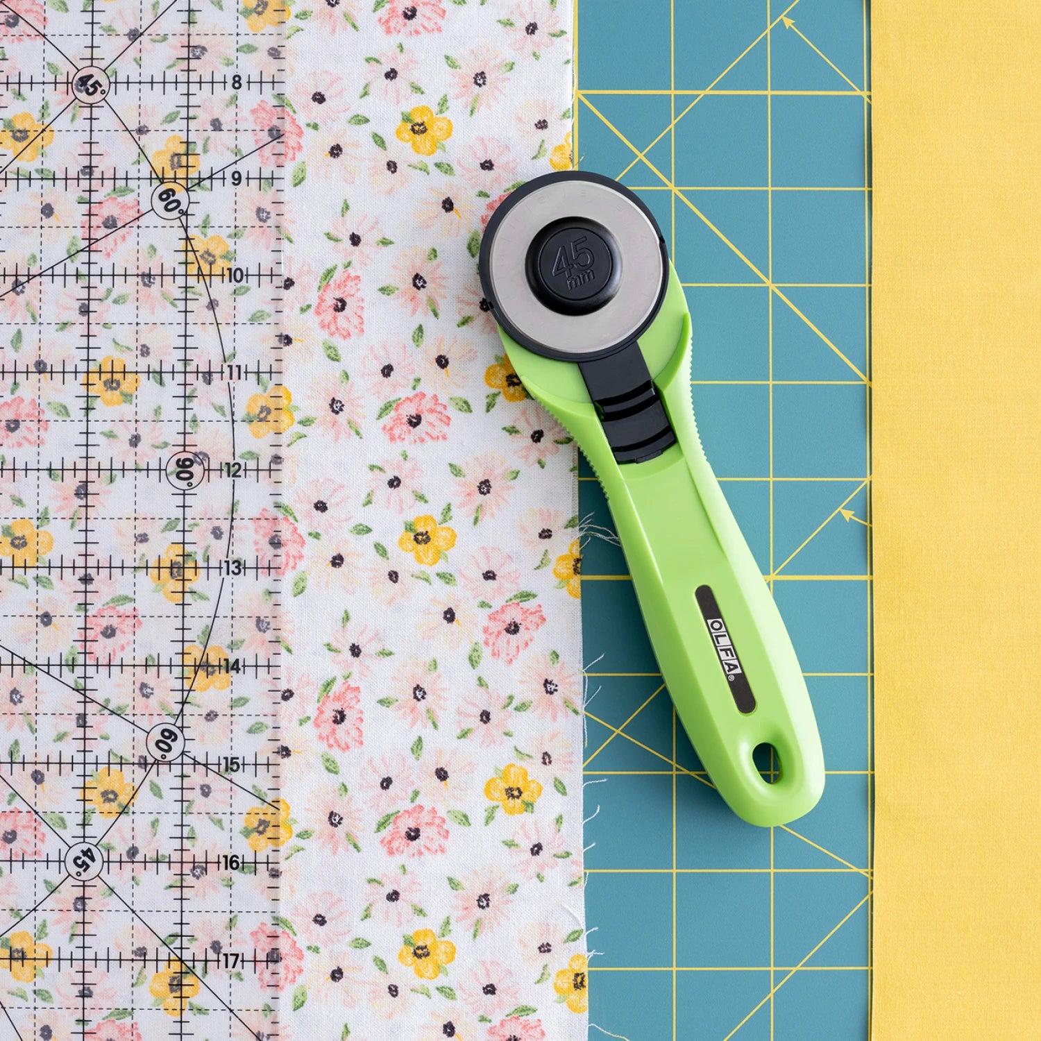 OLFA 45mm Quick-Change Rotary Cutter LIme (Limited Edition)
