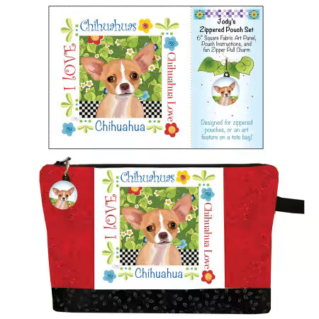 Zipper Pouch Set Chihuahuas