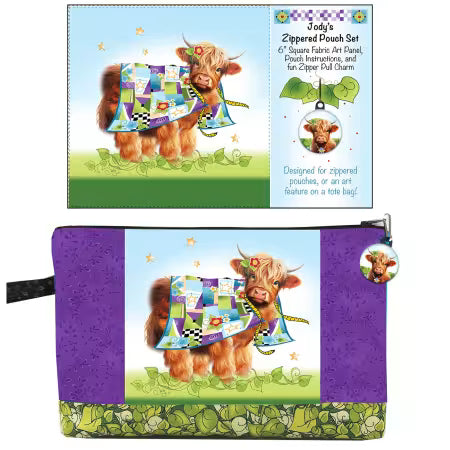 Zipper Pouch Set Highland Cow