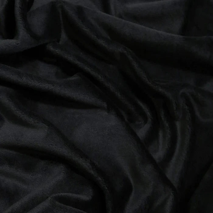 Black Solid Minky - Wideback