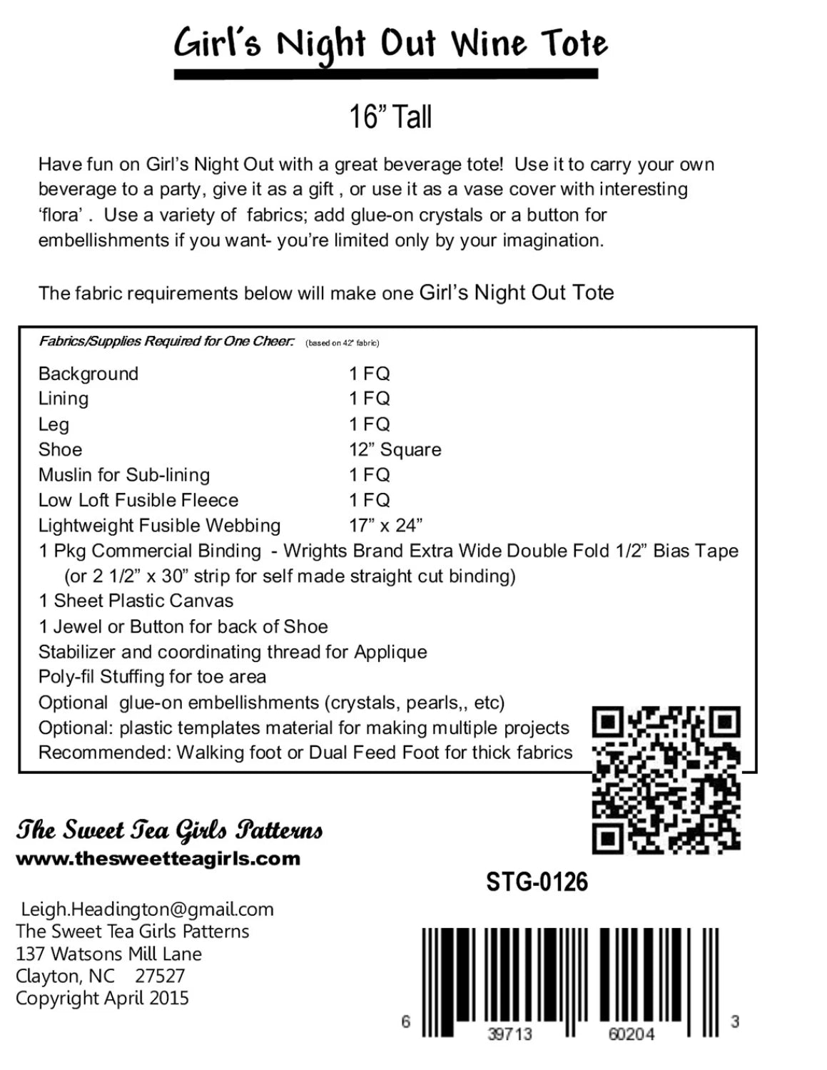 Girls Night Out - Pattern