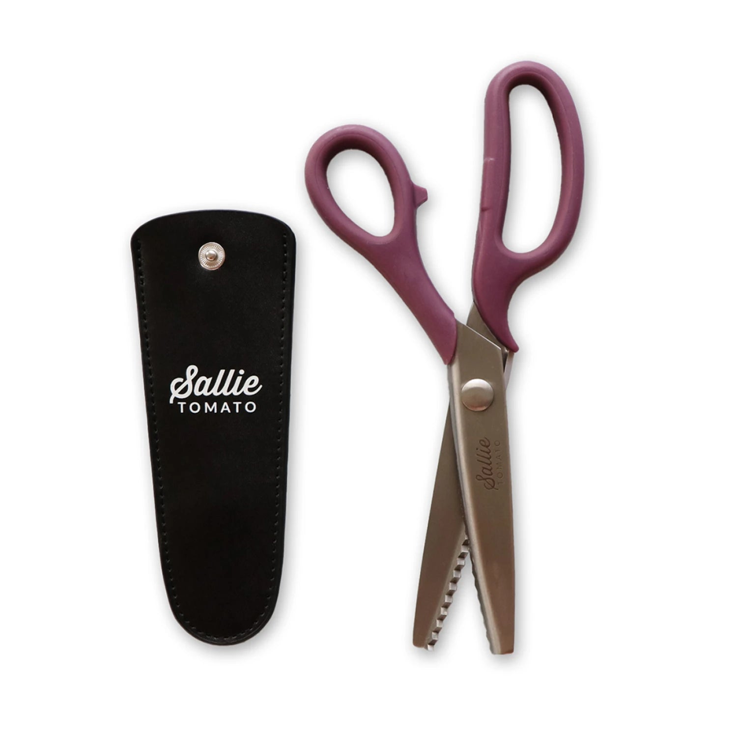 Sallie Tomato Pinking Shears & Leather Sheath