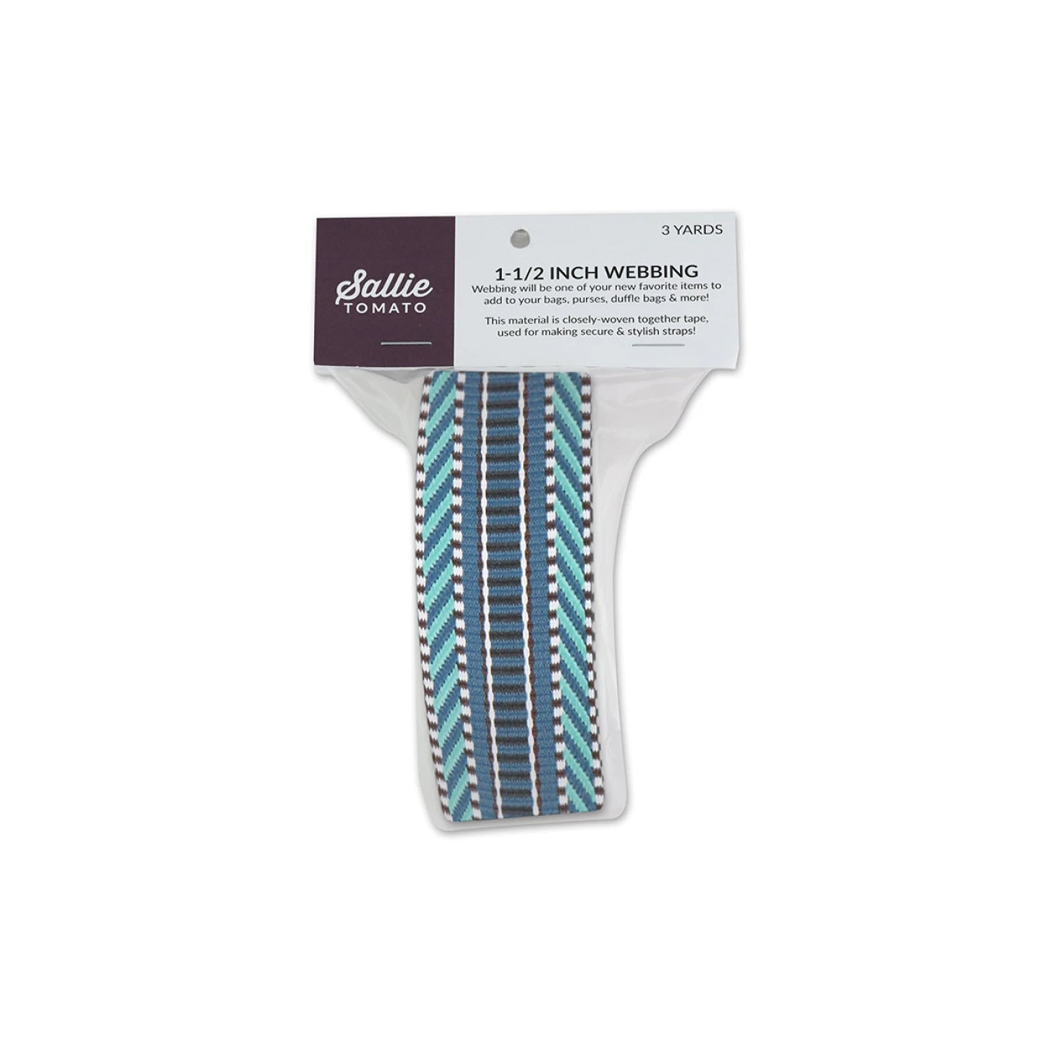 Railroad Track Blues Webbing 1 1/2" - 3 Yards