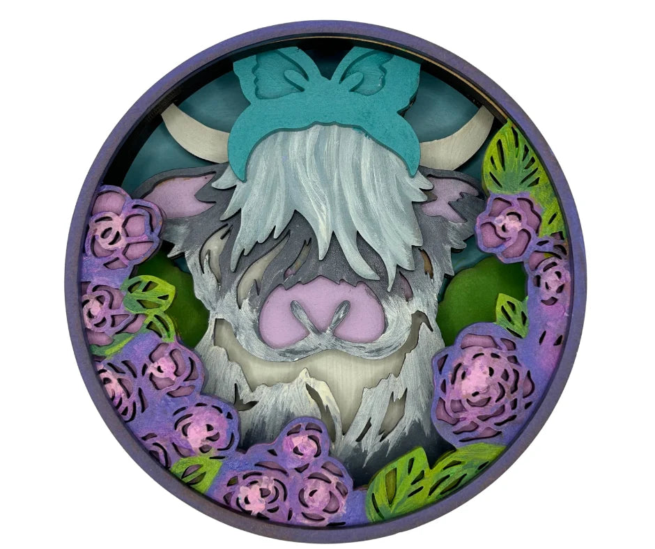 Highland Heifer Paint by Layers Kit