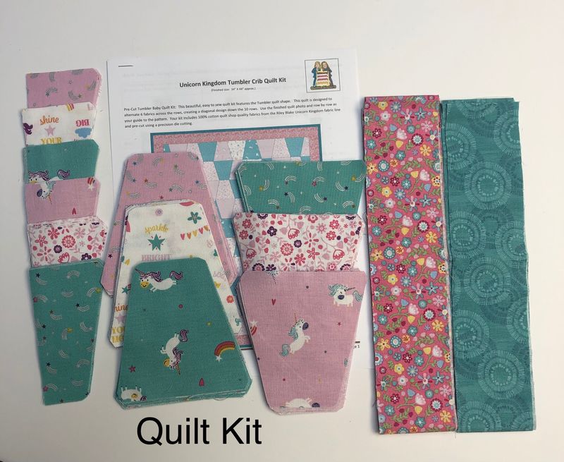 Unicorn Kingdom Tumbler Crib Quilt Kit